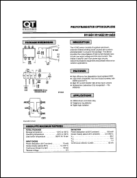 H11AG1 datasheet: Optocoupler. Phototransistor Output; AlGaAs Input H11AG1