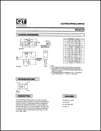 H21A3 datasheet: Phototransistor Optical Interrupter Switche with Tabs/Gap Width=3.15 mm H21A3