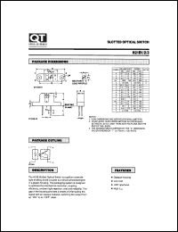 H21B1 datasheet: Photodarlington Optical Interrupter Switche with Tabs/Gap Width=3.15 mm H21B1