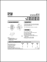 GMA7475C datasheet: Dot Matrix Display. 0.70" Displays Dot Matrix GMA7475C