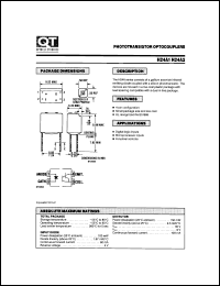 H24A1 datasheet: Optocoupler. Phototransistor Output; GaAs Input (No base connection) H24A1