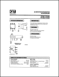 H11AA2 datasheet: Optocoupler. Phototransistor Output; GaAs AC Input H11AA2