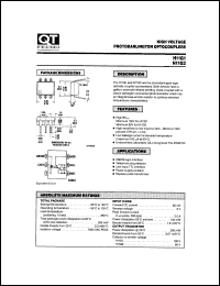 H11G2 datasheet: Optocoupler. High Voltage Photodarlington Output; GaAs Input
    (w/integral base-emitter resistor) H11G2