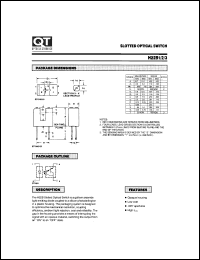 H22B1 datasheet: Photodarlington Optical Interrupter Switche without Tabs/Gap Width=3.15 mm H22B1
