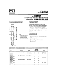 MV57641 datasheet: Led Lamp. T-100 Diffused Lens MV57641