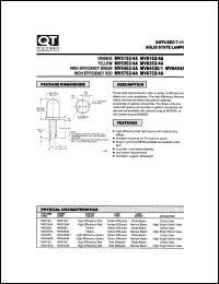 MV6753 datasheet: Led Lamp. T-1 3/4 Wide Angle Diffused Lens MV6753