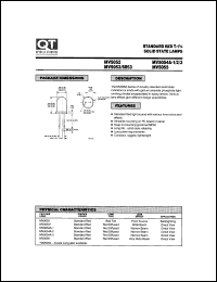 MV5052 datasheet: Led Lamp. T-1 3/4 Clear Lens MV5052