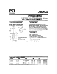 MV64521 datasheet: Led Lamp. T-1 3/4 Clear Lens MV64521