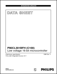 P90CL301BFH/F5 datasheet: Low voltage 16-bit microcontroller P90CL301BFH/F5