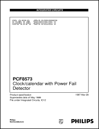 PCF8573T datasheet: Clock/calendar with Power Fail Detector PCF8573T