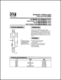 MR5060 datasheet: Resistor Led Lamp. T-100 Integral Resistor Lamps MR5060