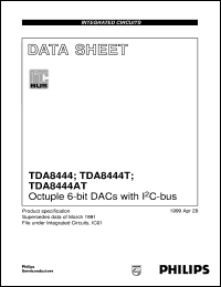 TDA8444T/N4 datasheet: Octuple 6-bit DACs with IC-bus TDA8444T/N4
