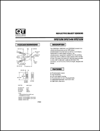 OPB705W datasheet: Reflective Object Sensor. Phototransistor OPB705W