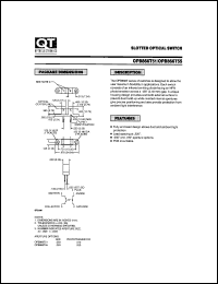 OPB866T55 datasheet: Phototransistor Optical Interrupter Switche with Tabs/Gap Width=3.18 mm OPB866T55