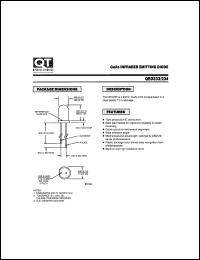 QED234 datasheet: Plastic Infrared Light Emitting Diode. 940 nm GaAs QED234