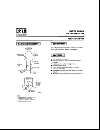 QSD422 datasheet: Plastic Silicon Infrared Photosensor. Phototransistor QSD422