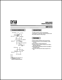 QSE113 datasheet: Plastic Silicon Infrared Photosensor. Phototransistor QSE113