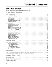 ISD1420P datasheet: Single-chip voice record/playback device with 20 seconds duration ISD1420P