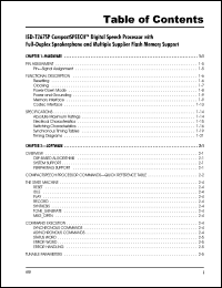 ISD-T267SP/Q datasheet: CompactSPEECH digital signal processor with full-duplex speakerphone and multiple supplier flash support ISD-T267SP/Q