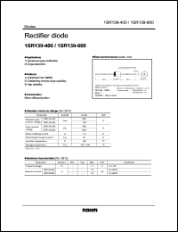 1SR139-400 datasheet: Rectifier diode 1SR139-400