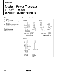 2SA854S datasheet: PNP silicon medium power transistor 2SA854S