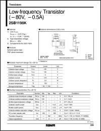 2SB1198K datasheet: PNP silicon low frequency transistor 2SB1198K