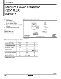 2SD1781K datasheet: NPN silicon medium power transistor 2SD1781K