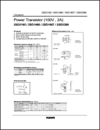 2SD1867 datasheet: Power transistor 2SD1867