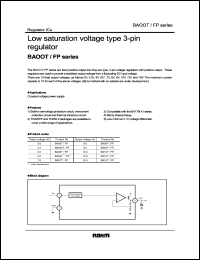 BA05T datasheet: Low saturation voltage type 3-pin regulator BA05T