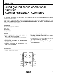 BA10324AFV datasheet: Quad ground sense operational amplifier BA10324AFV