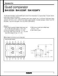 BA10339F datasheet: Quad comparator BA10339F