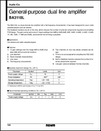 BA3118L datasheet: General-purpose dual line amplifier BA3118L