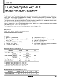 BA3308 datasheet: Dual preamplifier with ALC BA3308