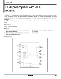 BA3311L datasheet: Dual preamplifier with ALC BA3311L