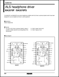 BA3570F datasheet: ALS headphone driver BA3570F