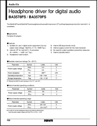 BA3578FS datasheet: Headphone driver for digital audio BA3578FS