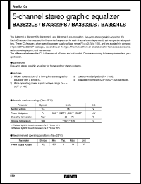 BA3823LS datasheet: 5-channel stereo graphic equalizer BA3823LS