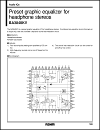 BA3840KV datasheet: Preset graphic equalizer for headphone stereo BA3840KV