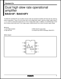 BA4510FV datasheet: Dual high slew rate operational amplifier BA4510FV