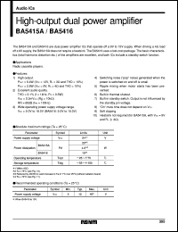 BA5416 datasheet: High-output dual power amplifier BA5416