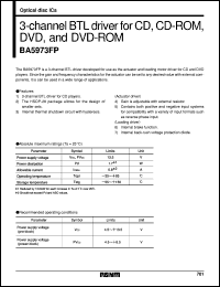 BA5973FP datasheet: 3-channel BTL driver for CD, CD-ROM, DVD and DVD-ROM BA5973FP
