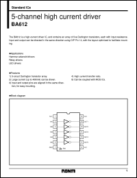 BA612 datasheet: 5-channel high current driver BA612
