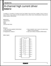BA6212 datasheet: 8-channel high current driver BA6212
