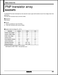 BA6254FS datasheet: PNP transistor array BA6254FS