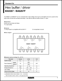 BA6267F datasheet: Hex buffer/driver BA6267F