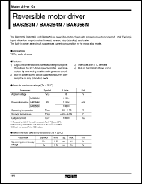 BA6283N datasheet: Reversible motor driver BA6283N