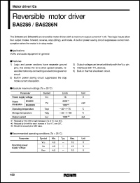 BA6286 datasheet: Reversible motor driver BA6286