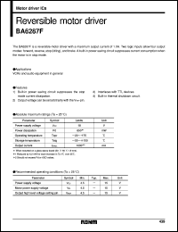 BA6287F datasheet: Reversible motor driver BA6287F