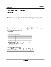 BA6438S datasheet: 3-phase motor driver BA6438S