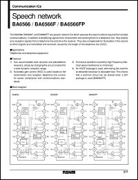 BA6566FP datasheet: Speech network BA6566FP